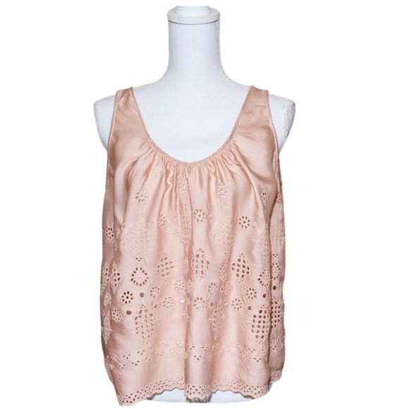 VANESSA VIRGINIA (Anthropologie) Boho Eyelet Top - Picture 2 of 9